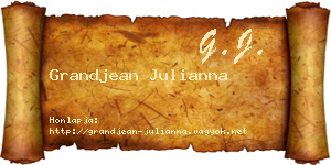 Grandjean Julianna névjegykártya